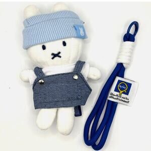 Melanie Miffy in Seoul Limited Edition Denim Bag Charm, Plush Keyring, Toy - New